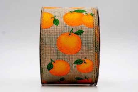 Faux Burlap Spring Orange Tangerine Ribbon_KF7560GC-13-183