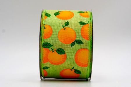Fűzöld tavaszi narancssárga mandarin szalag_KF7560GC-15-190
