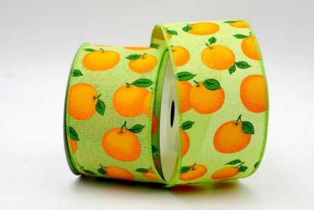 Ruban orange mandarine printemps vert herbe_KF7560GC-15-190