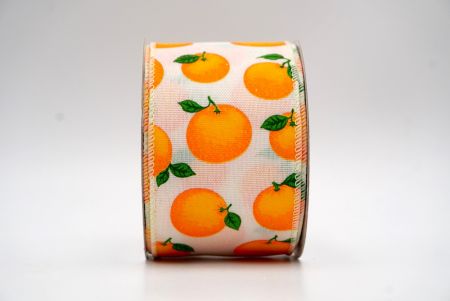 Ruban orange mandarine printemps satiné ivoire_KF7560GC-2-2