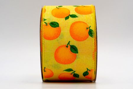 Yellow Fabric Spring Orange Tangerine Ribbon_KF7560GC-6-6