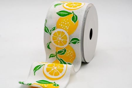 Ruban jaune citron frais satiné blanc_KF7569GC-1-1