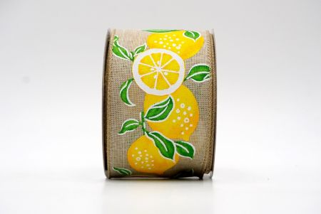 Искусственный джутовый свежий нарезанный сочный лимонный лента_KF7569GC-13-183