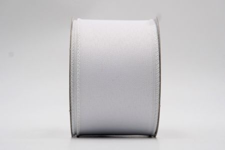 White Plain Colors Wired  Ribbon_KF7573GC-1-1