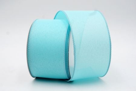 Sky Blue Plain Colors Wired  Ribbon_KF7573GC-12-12