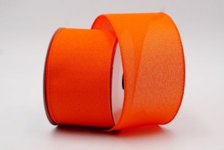 Orange Plain Colors Wired  Ribbon_KF7573GC-54-54