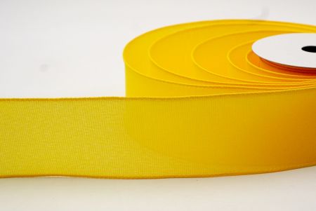 Yellow Plain Colors Wired  Ribbon_KF7573GC-6-6