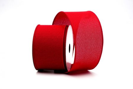 Dark Red Plain Colors Wired  Ribbon_KF7573GC-7A-169