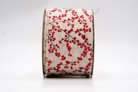 White and Red Blooming Cherry Blossom Tree-like Ribbon_KF7610GC-2-2