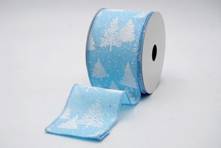 Пудрово-синій штучний бурштиновий сніжні блискучі сосни_KF7637GC-12-216
