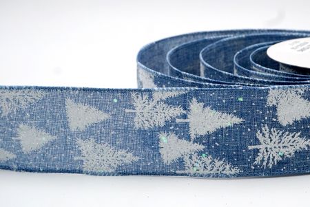 Синій штучний бурштиновий сніжні блискучі сосни_KF7637GC-4-226
