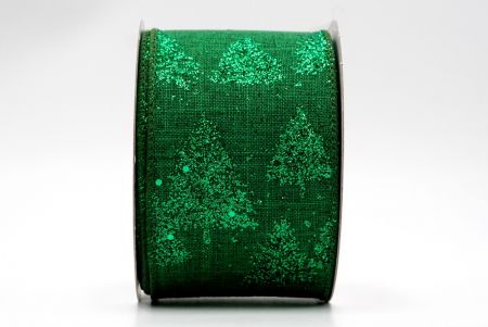 Grüne Kunst-Burlap verschneite glitzernde Kiefernbäume_KF7638GC-3-127