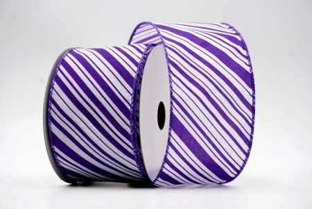 Фіолетова діагональна смугаста стрічка_KF7653GC-34-34