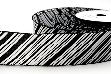 BlackDiagonal Stripe Ribbon_KF7653GC-53-53