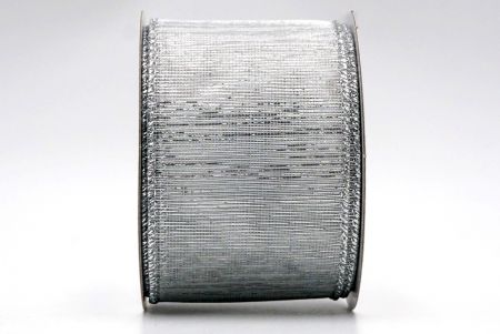 Срібна металева прозора стрічка_KF7656G-1
