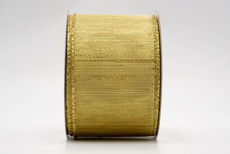 Kultainen metallinhohtoinen läpinäkyvä nauha_KF7656G-2