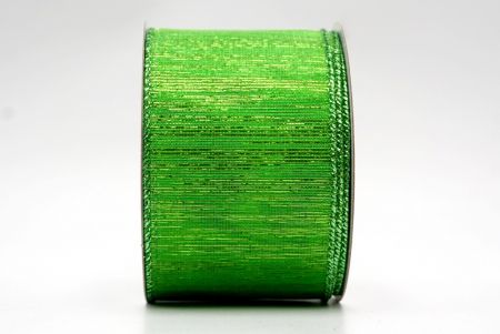 Зеленая металлическая прозрачная лента_KF7656GI-15