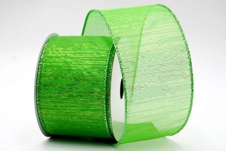 Green Metallic Sheer Ribbon_KF7656GI-15