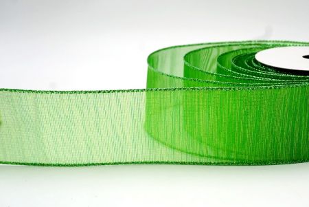 Vihreä metallinhohtoinen läpinäkyvä nauha_KF7656GI-15