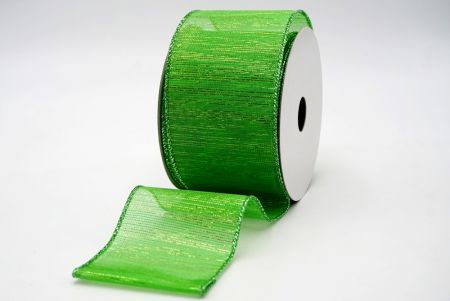 Vihreä metallinhohtoinen läpinäkyvä nauha_KF7656GI-15