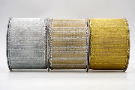 Ruban filaire transparent à rayures métalliques