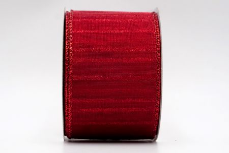 Nastro metallico trasparente a righe rosso scuro_KF7657GR-7