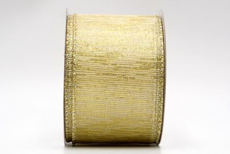 Kultainen metallinhohtoinen läpinäkyvä nauha_KF7659GV-2