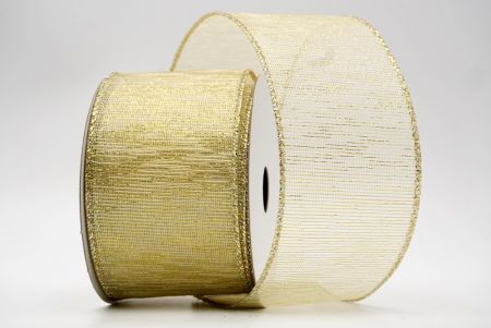 Gold Metallic Sheer Ribbon_KF7659GV-2