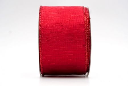 Dark Red Stripe Metallic Sheer Ribbon_KF7660GR-7R