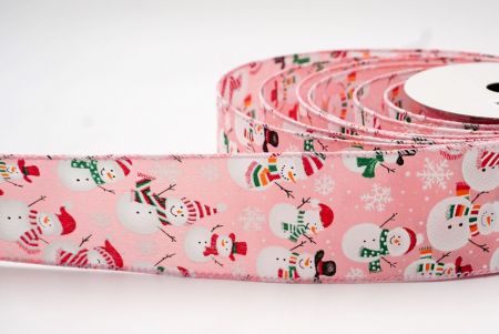 Pink - Mr. and Mrs. Snowman Wired Ribbon_KF7661GC-5-5