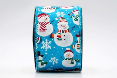 Blue - Mr. and Mrs. Snowman Wired Ribbon_KF7661GC-55-127
