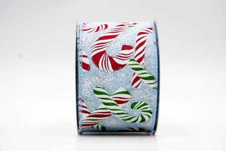 Синій та зелений, червоні різдвяні цукерки, дизайн стрічки_KF7666GC-12-216