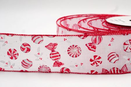 White and Red Edge Candy Design Wired Ribbon_KF7683GC-1-7