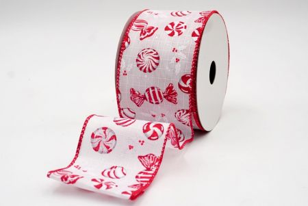White and Red Edge Candy Design Wired Ribbon_KF7683GC-1-7
