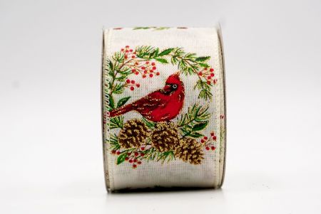 Cinta de diseño de pájaros blancos de Navidad_KF7690GC-2-2