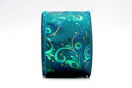 Cinta alámbrica con diseño de pavo real deslumbrante en azul aqua_KF7695GC-55-55_1.JPG