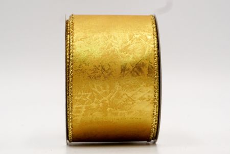 Crumpled Bright GoldSolid Metallic Design Wired Ribbon_KF7699G-13