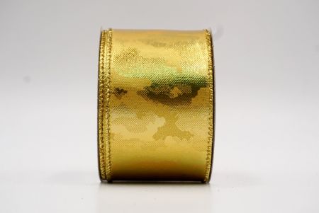 Ruban métallique filaire à motif solide doré clair_KF7700G-13