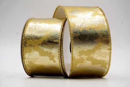 GoldSolid Metallic Design Wired Ribbon_KF7700G-2