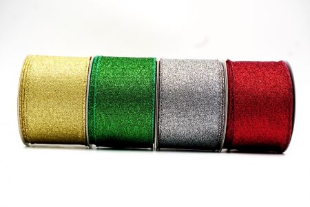 Metallic effen kleuren bedraad lint