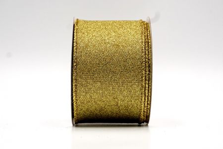 Золотисто-желтая металлическая лента с однотонным цветом и проводом_KF7701G-2