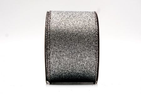 Ruban métallique uni de couleur argentée avec fil métallique_KF7701GL-50