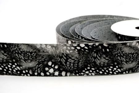 Cinta de diseño de estampado animal en negro y gris_KF7707-53