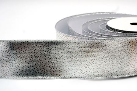 Silver - Dotted Metallic Wired Ribbon_KF7711G-1