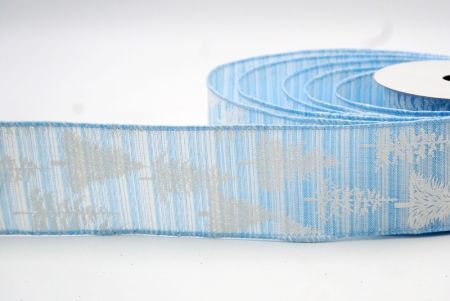Baby Blue - Pine Trees Wired Ribbon_KF7717GC-12-216