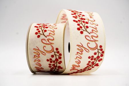 Cinta con diseño de cerezas blancas de Navidad con cable_KF7740GC-2-2
