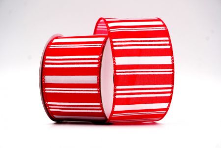 Ruban filaire à rayures inspirées de Noël rouge & blanc_KF7783GC-1-7