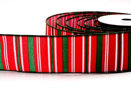 Red & Green Christmas-Inspired Stripe Wired Ribbon_KF7784GC-3-800