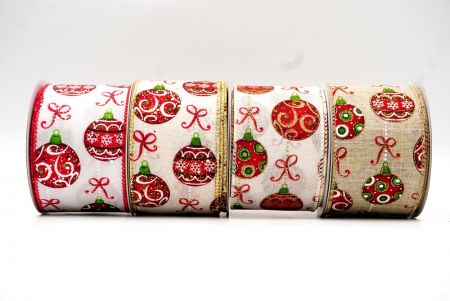 Cinta con diseño de bolas de Navidad - Cinta con diseño de bolas de Navidad