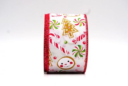 Белая сладкая рождественская конфетная проволочная лента_KF7788GC-1-7